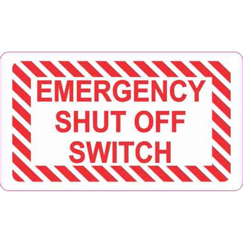 electrical shut off box sticker|Emergency Shut Off Switch Sign,5x3 Inch 10 Pack Vinyl for .